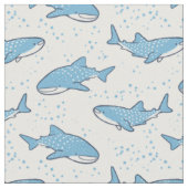 Tissu Requin de baleine étoilé (lumière) (Fermer)