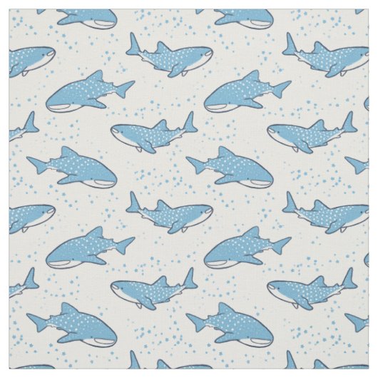 Tissu Requin de baleine étoilé (lumière) (Échantillon)