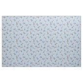 Tissu Requins de Noël & flocons sur fond bleu clair (Fat Quarter)