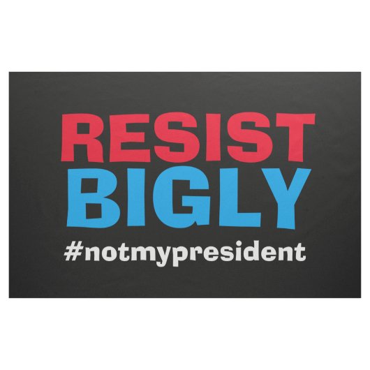 Tissu Résistez au drapeau de signe de bannière d'atout (Fat Quarter)