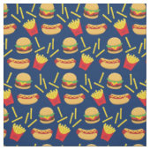 Tissu Restauration Rapide Burger Frites Hot Dog (Échantillon)