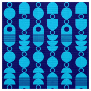 Tissu Résumé 140823 - Ciel Bleu sur Bleu Marine