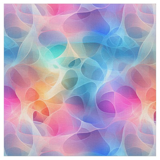 Tissu Résumé Arc-en-ciel Fluide (Fermer)