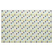 Tissu Rétro Aqua bleu jaune vert Cercles noirs MCM (Yard)