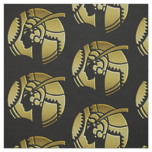 Tissu Retro Art Déco Black et Gold Vintage femme