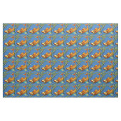 Tissu Retro Art Nouveau Koi Fish Pattern (Yard)