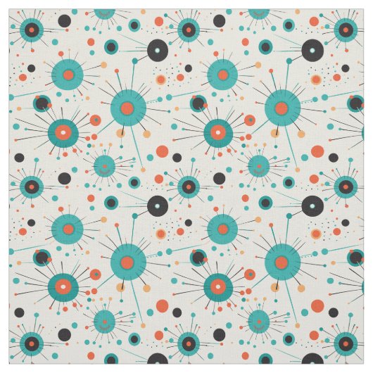 Tissu Retro Atomique des années 1950 (Échantillon)