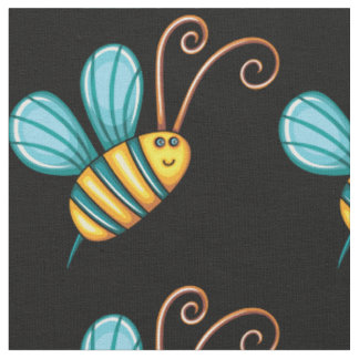 Tissu Rétro beau Boho coloré gaffent l'abeille