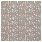 Tissu Rétro bicyclette et fleurs (Échantillon)