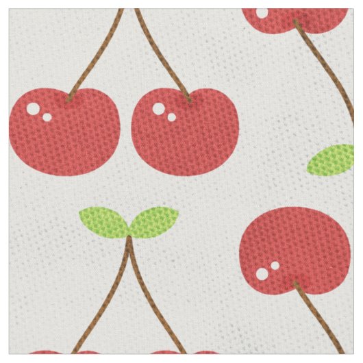 Tissu rétro cerise - Grande impression (Fermer)