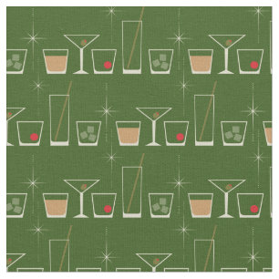 Tissu Retro Cocktail Glass Cute Vintage Mod années 1950