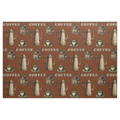 Tissu Retro Coffee Cafe Pattern (Fat Quarter)