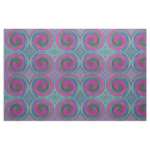 Tissu Retro Couleur Twist Abstrait Art #12