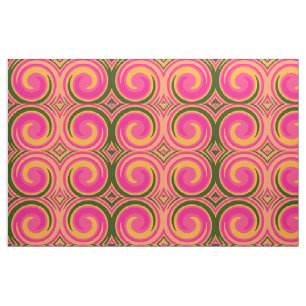 Tissu Retro Couleur Twist Abstrait Art #14