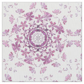Tissu rétro élément pourpre floral (fermé)