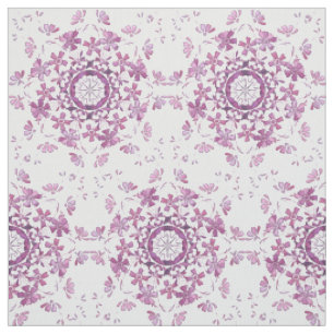 Tissu rétro élément pourpre floral