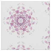 Tissu rétro élément pourpre floral (fermé)