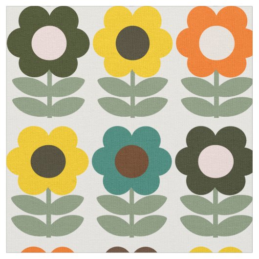 Tissu Rétro floral (Fermer)