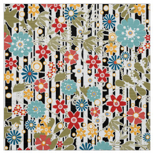 Tissu Rétro, floral rétro
