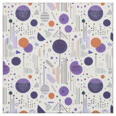 Tissu Rétro Géométrique Abstrait Pat3 violet orange ID10 (Échantillon)