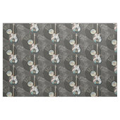 Tissu Rétro guitare et disque vinyle de drapeau (Fat Quarter)