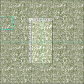 Tissu rétro ivoire de vert de cirque (Carreau)