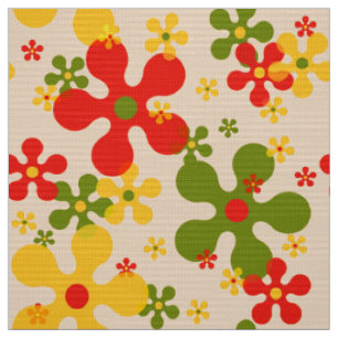 tissu rétro les années 70 style années 60