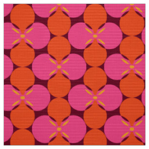 Tissu rétro mod 60s les années 70 motif de tissus fleu