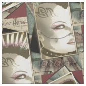 Tissu Rétro mode britannique de musique de punk rock de (Échantillon)