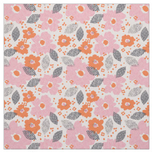 Tissu Rétro motif floral mignon