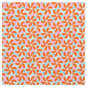 Tissu Rétro motif orange de cale