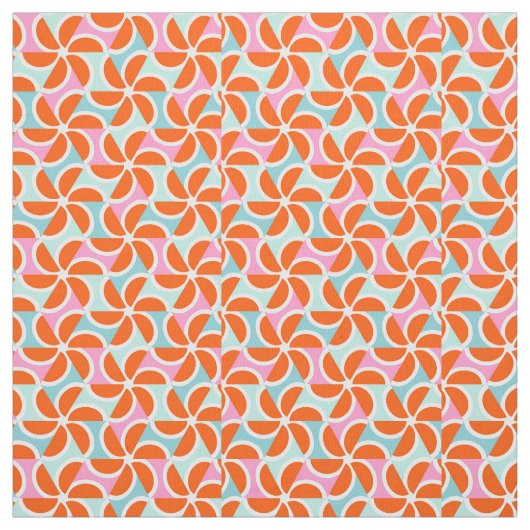 Tissu Rétro motif orange de cale (Échantillon)