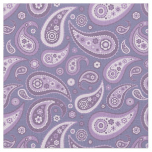 Tissu Rétro motif pourpre de Paisley