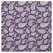 Tissu Rétro motif pourpre et noir de Paisley (Échantillon)