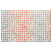Tissu Retro Peach Floral Tile - Combed Cotton Fabric (Yard)