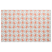 Tissu Retro Peach Floral Tile - Combed Cotton Fabric (Fat Quarter)