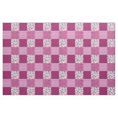 Tissu Rétro point de polka de crâne de fleur (Fat Quarter)