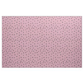 Tissu Retro Smiling Flower Pattern in black and Rosa (Fat Quarter)