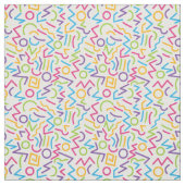 Tissu Rétro style abstrait coloré de Memphis (Échantillon)
