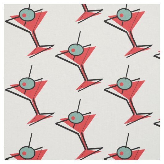 Tissu Rétro verre de Martini (Échantillon)