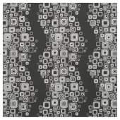 Tissu Rétros carrés noirs et blancs (Échantillon)