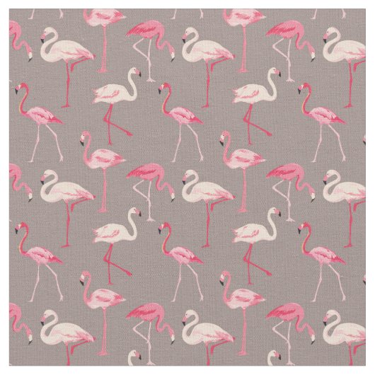 Tissu Rétros Flamants roses (Fermer)