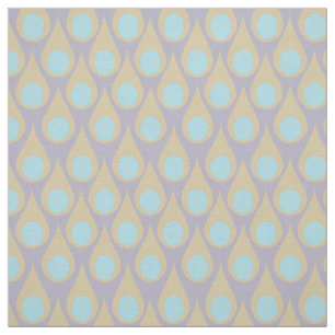 Tissu Rétros gouttelettes en violette et Aqua