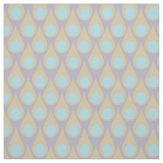 Tissu Rétros gouttelettes en violette et Aqua