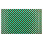 Tissu Rétros points cerclés, brun et turquoise (Fat Quarter)