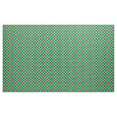 Tissu Rétros points cerclés, brun et turquoise (Yard)
