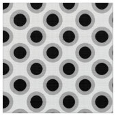 Tissu Rétros points cerclés, gris, noir et blanc (Fermer)