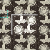Tissu rêve bohème naturel (Carreau)