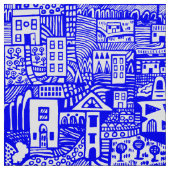 Tissu Rêve urbain - Bleu (Échantillon)