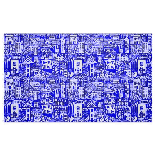 Tissu Rêve urbain - Bleu (Fat Quarter)